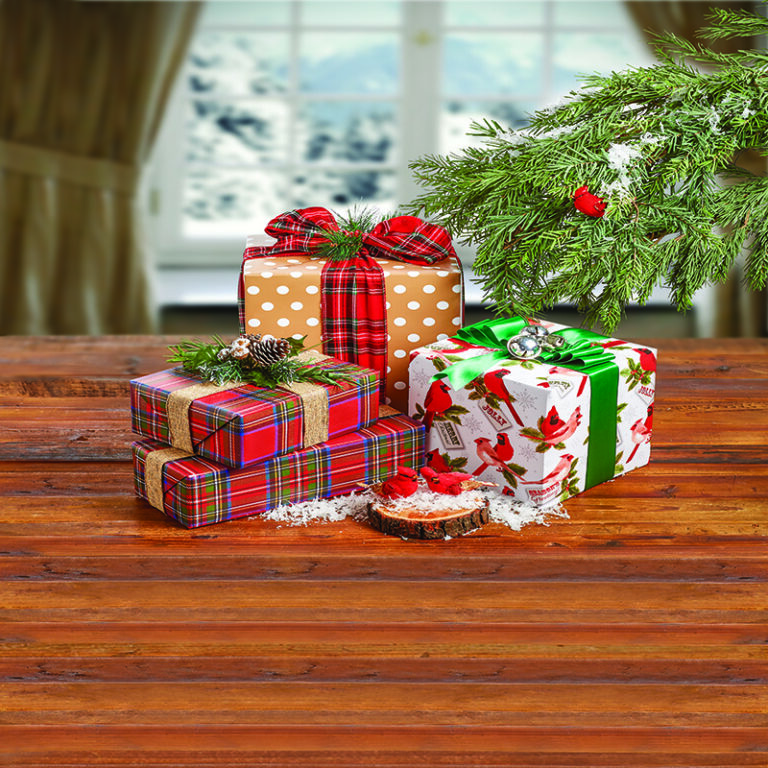 Cardinal Christmas 3 roll wrapping paper set Dieleman Fundraising Sales