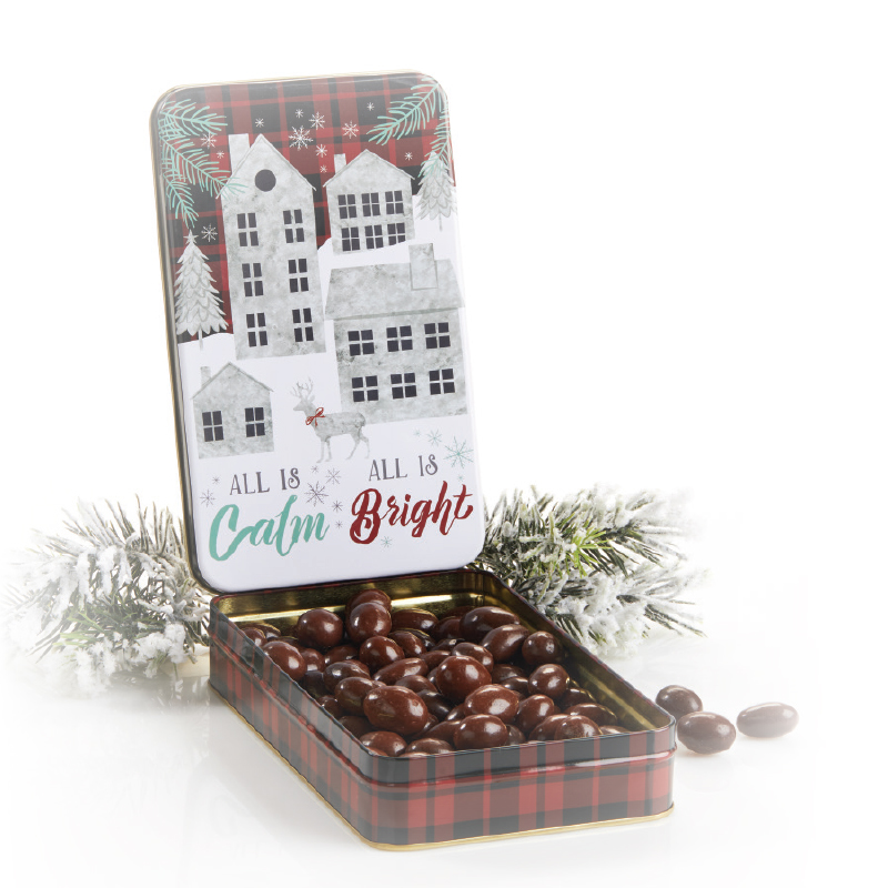 All Is Calm Tin with Dark chocolate Almonds Dieleman Fundraising Sales