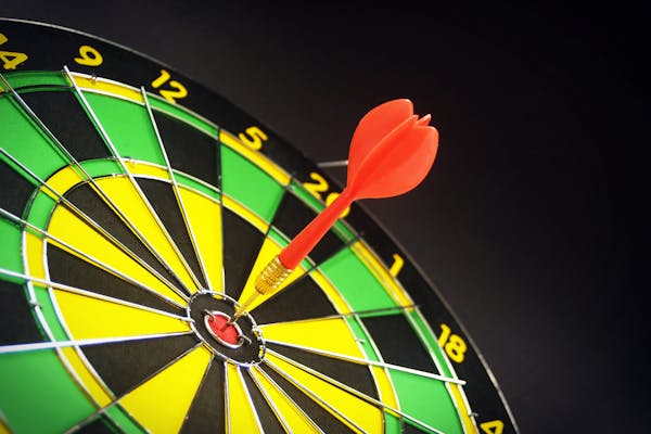 Target with dart in center